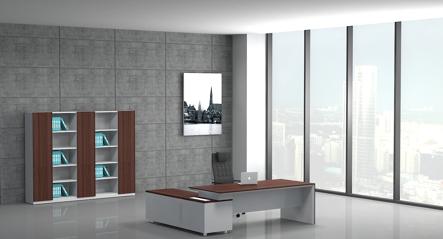 博悦系列-班台-带付柜